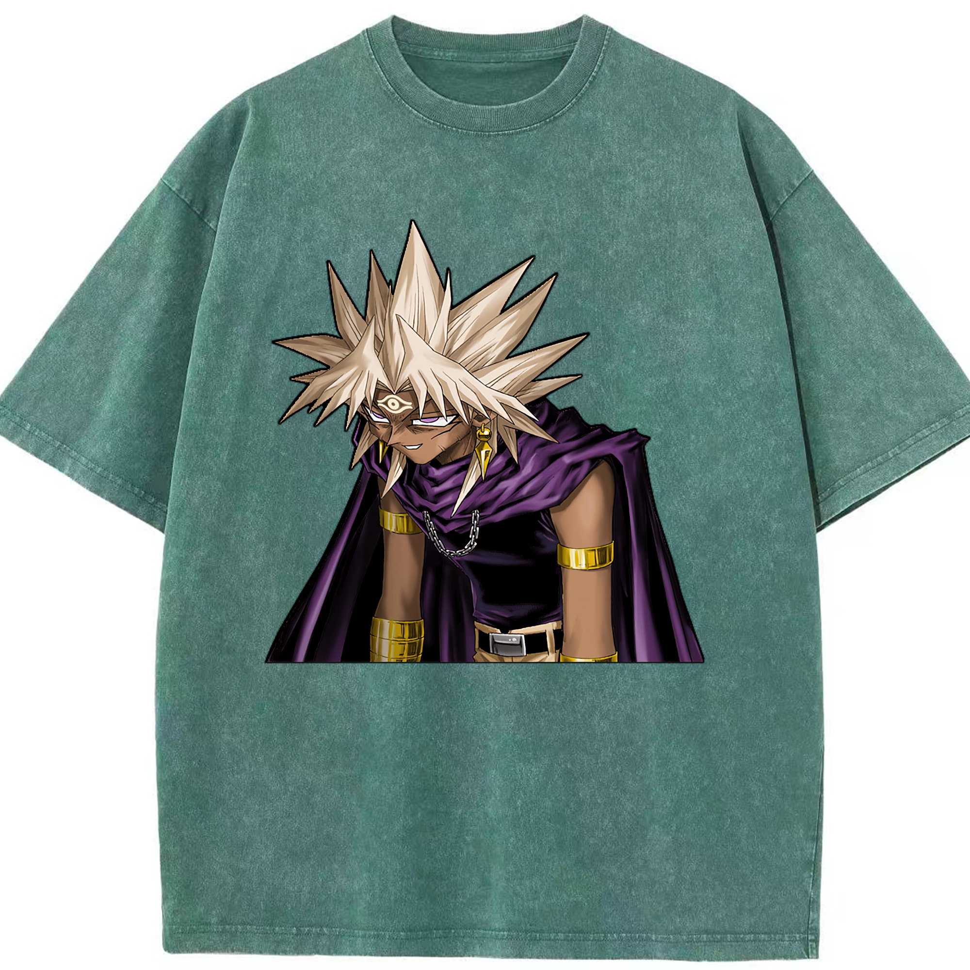 （画像用） 遊☆戯☆王 Yu-Gi-Oh! 綿100% ヴィンテージ風 半袖Tシャツ（フロントプリント）